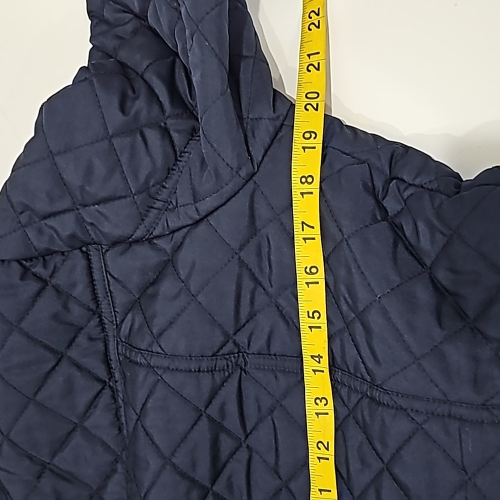 Tommy Hilfiger Diamond Puffer hoodie Jacket Coat Size XS navy blue - Picture 8 of 16